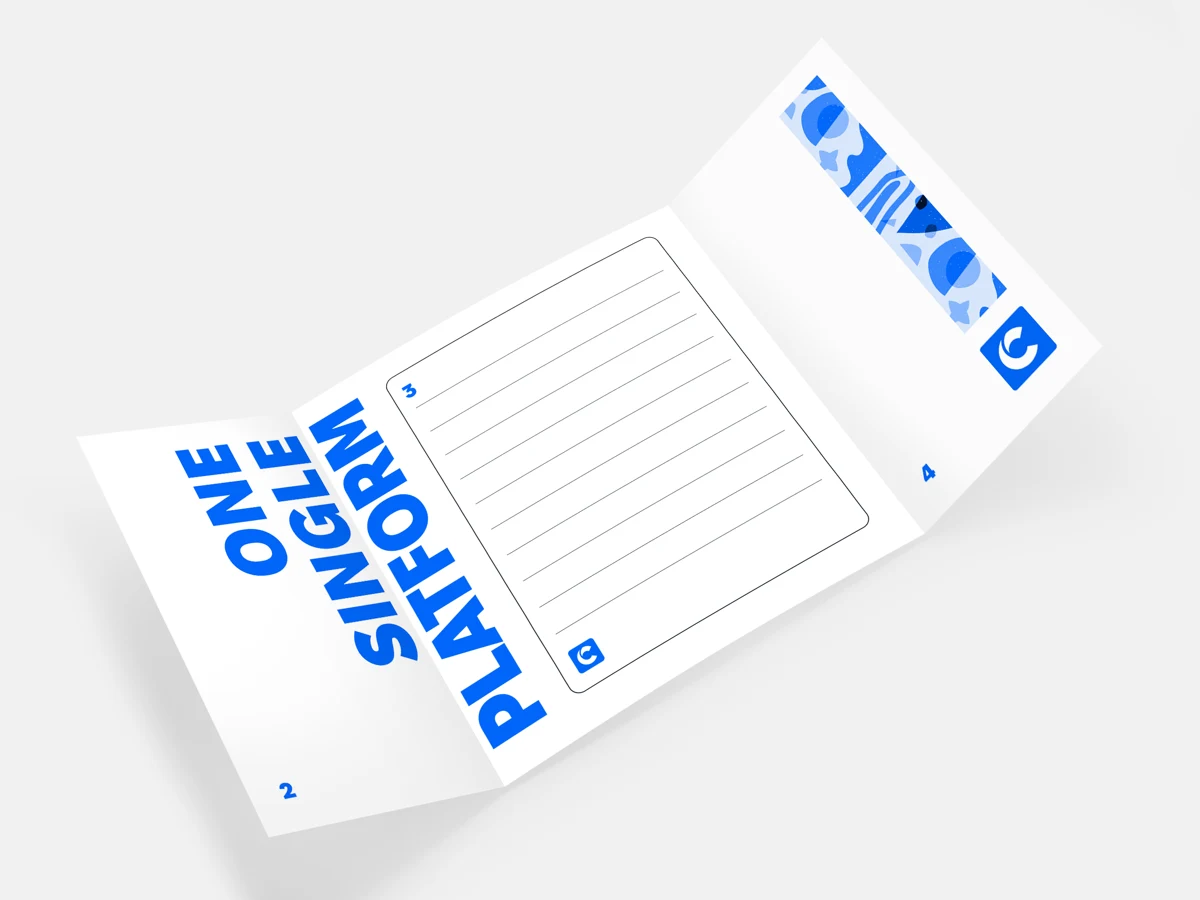 Folded brochure print example